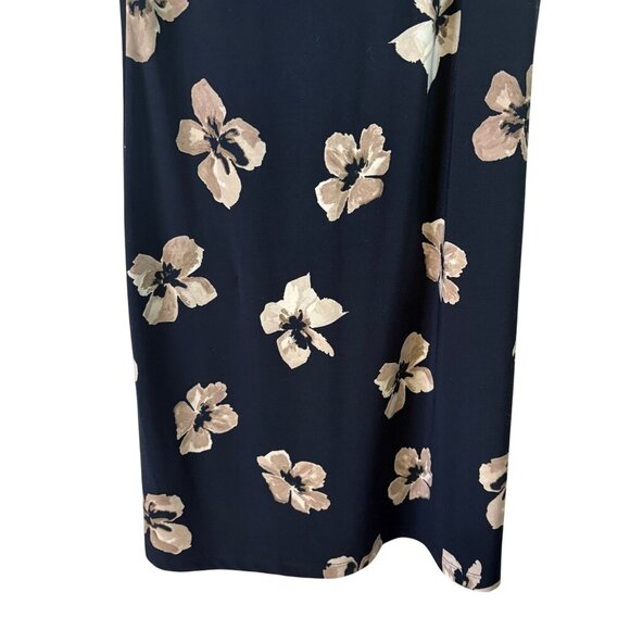 Tommy Hilfiger Women's Navy Blue Stretch Work Shift Dress Floral Print Size 10 - Picture 4 of 8